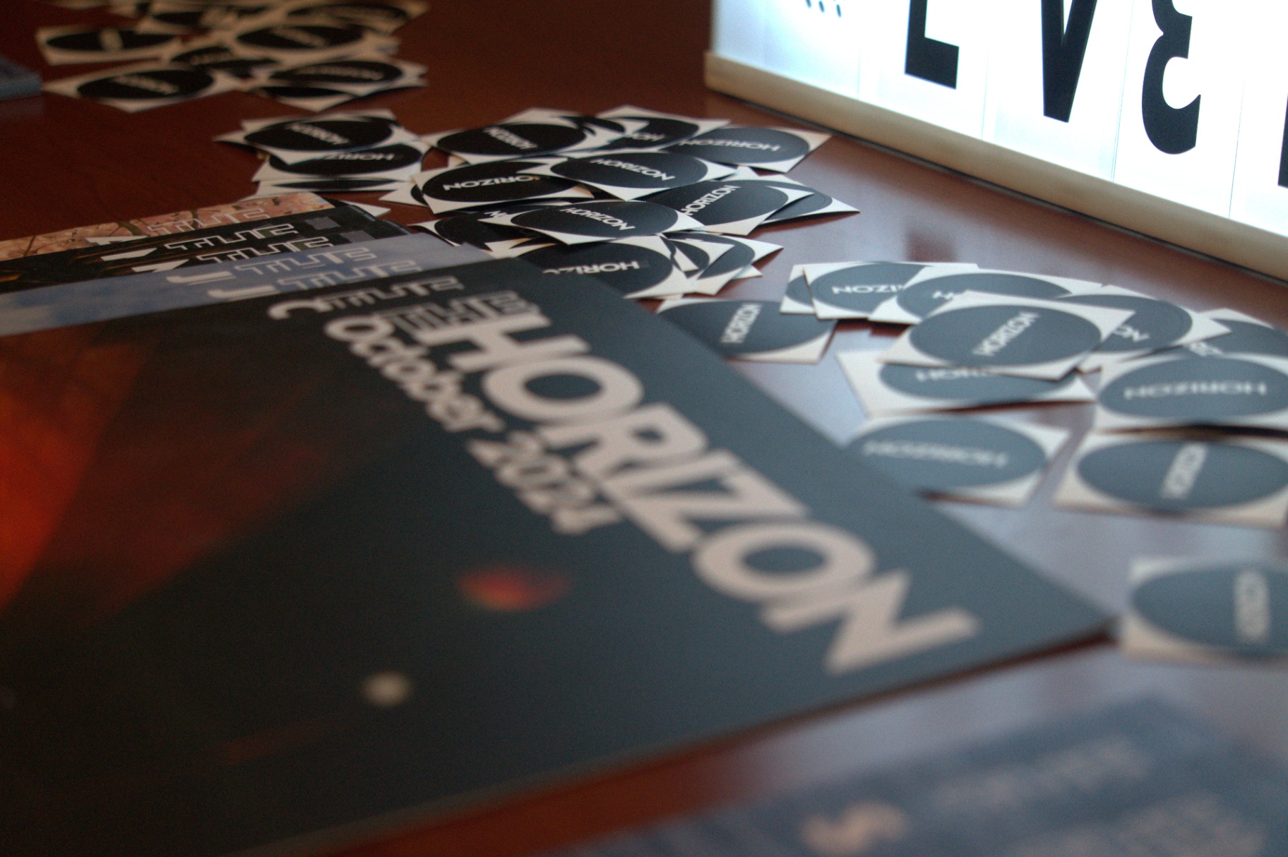 Print run and stickers before doors opened